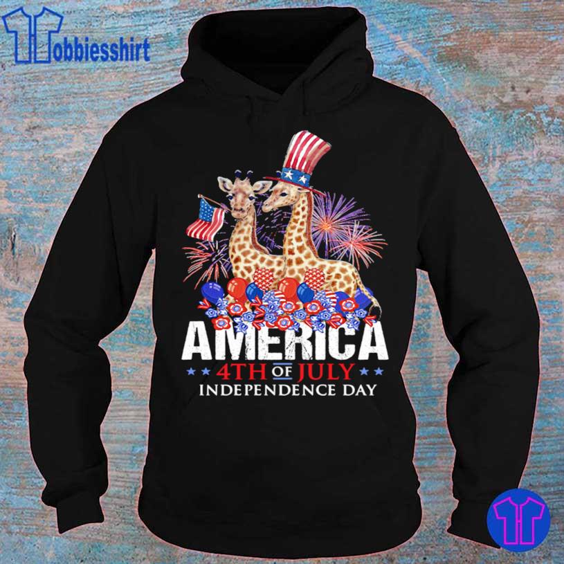 Giraffe America 4th Of July Independence Day Shirt hoodie