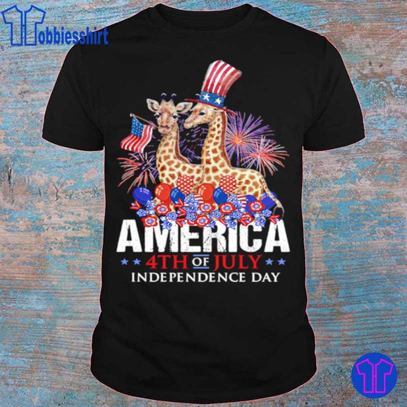 Giraffe America 4th Of July Independence Day Shirt