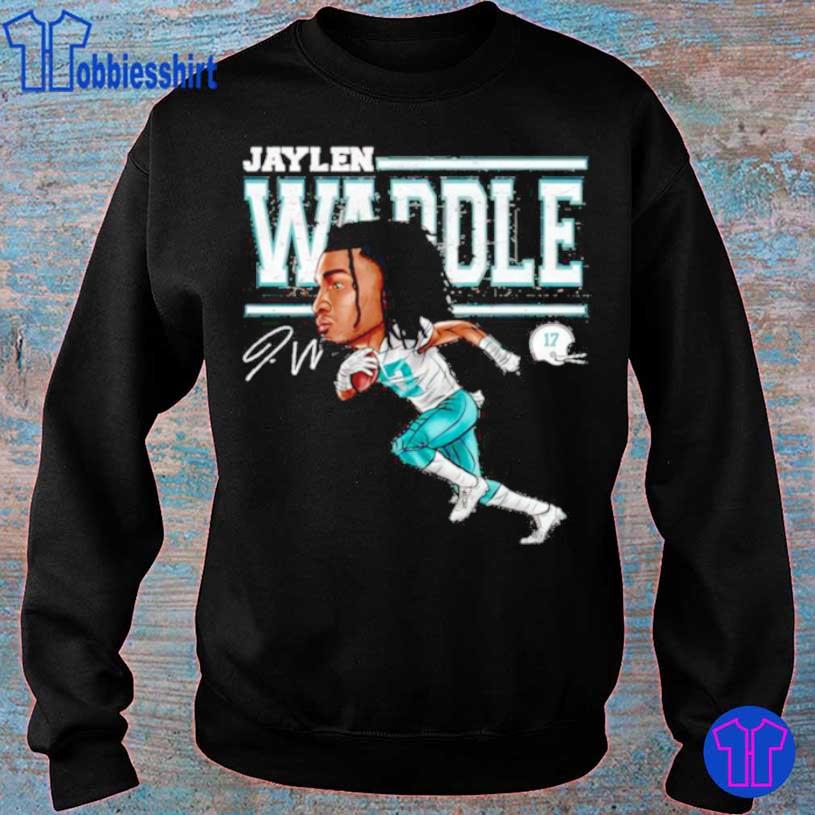 Miami Football Jaylen Waddle Cartoon signature shirt, hoodie