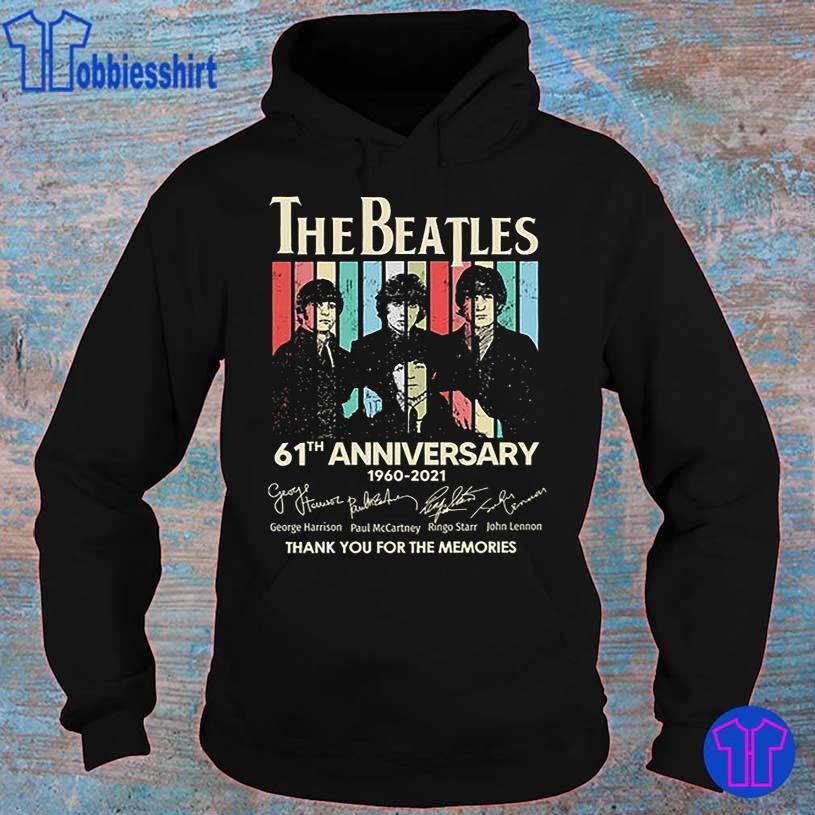The Beatles 61TH Anniversary 1960 2021 signatures vintage hoodie