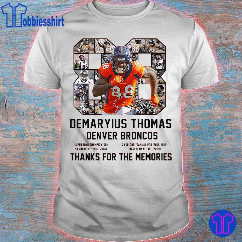 Demaryius Thomas Denver Broncos thanks for the memories signature