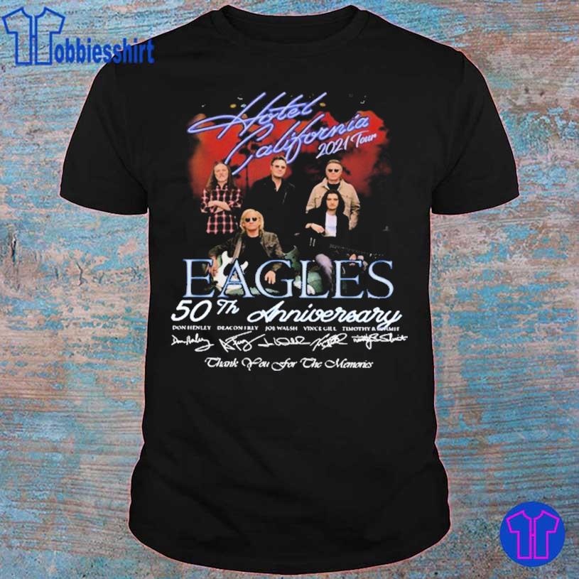 2021 Hotel California Eagles 50th Anniversary Signatures Eagles Band Unisex  T-Shirt