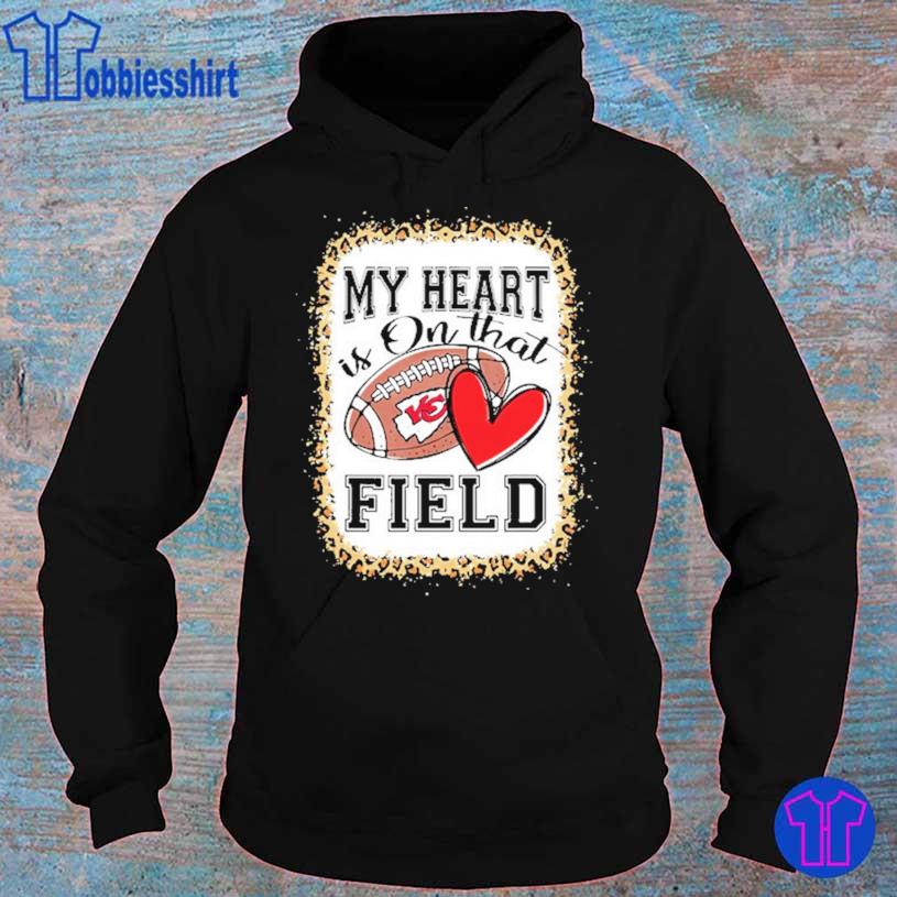 Kansas City Chiefs Bleached My Heart Is On That Field Football Mom Leopard  Shirt, hoodie, sweater, long sleeve and tank top