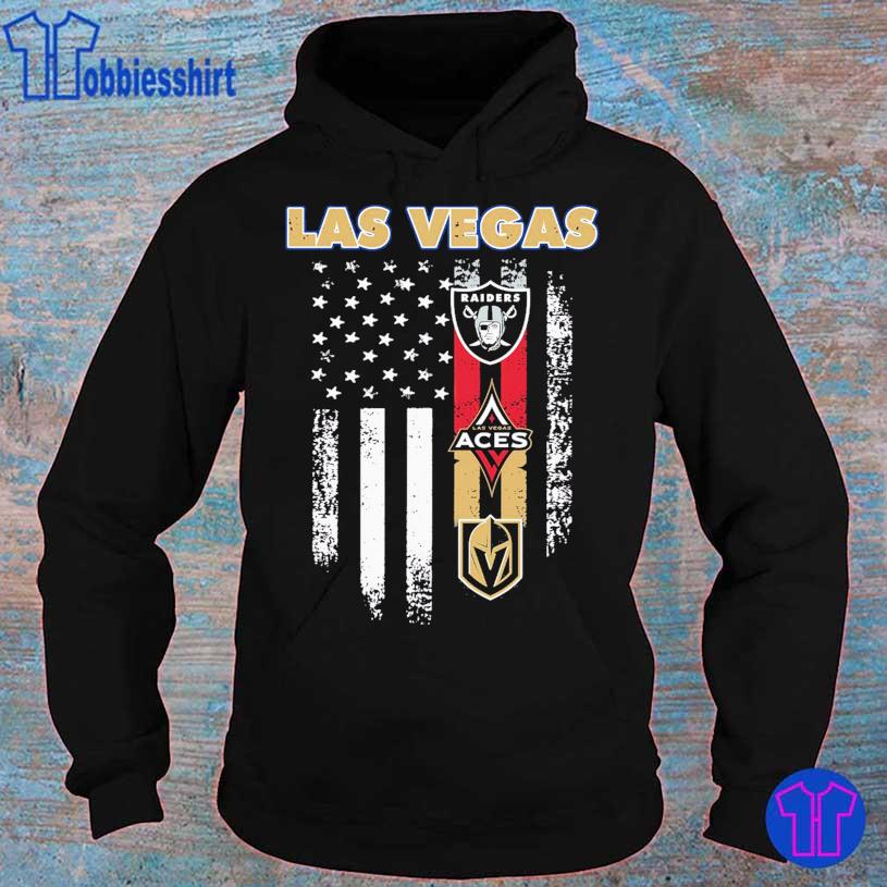 Las Vegas Raiders Vegas Golden Aces And Vegas Golden Knights Flag 2023 Shirt