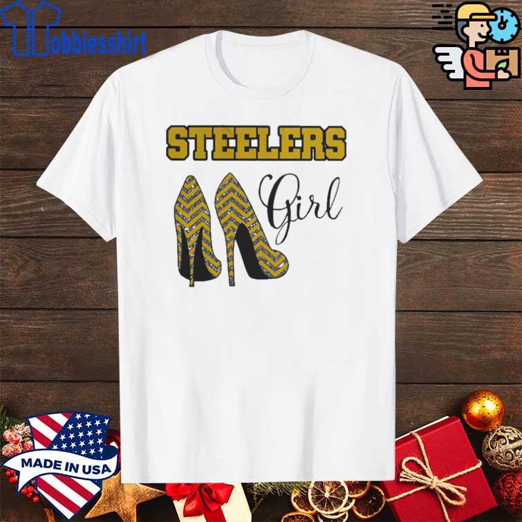 Football Cheer Gear High Heels Steelers Girl Shirt - Kingteeshop