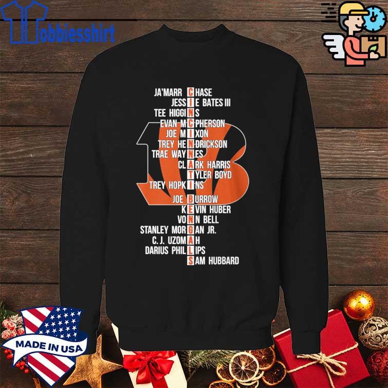 Funny Cincinnati Bengals Team Player Name List Shirt, hoodie