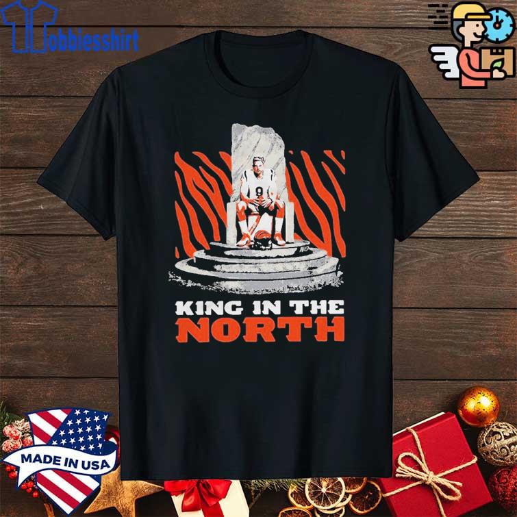 Premium joe burrow king in the north cincinnati bengals 2022 champion afc  north division shirt, hoodie, sweater, long sleeve and tank top