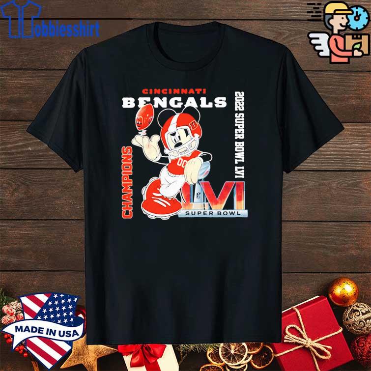 Premium Mickey cincinnati bengals 2022 super bowl shirt, hoodie, sweater,  long sleeve and tank top