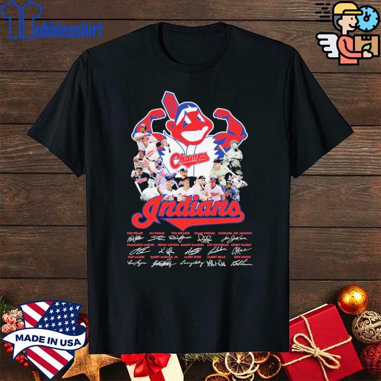 Cleveland Indians Chief Al central division champions 2022 with signatures  shirt, hoodie, sweater, long sleeve and tank top