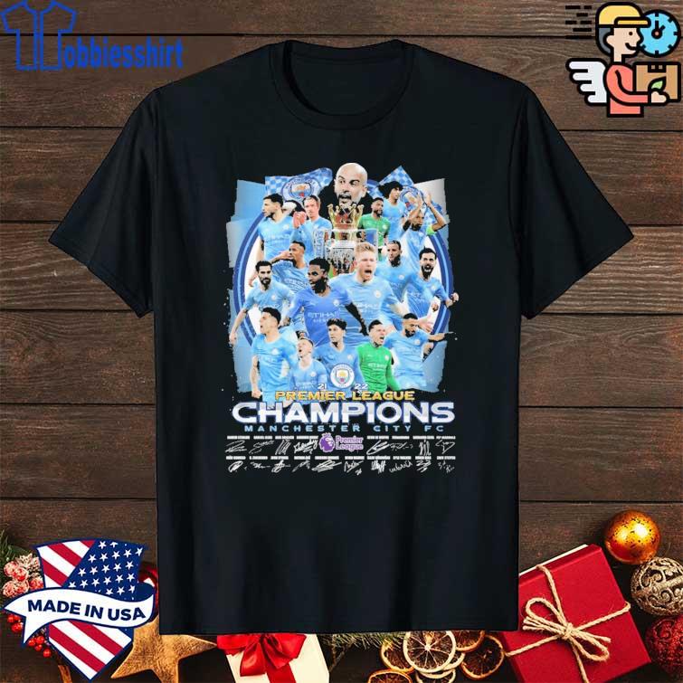 Manchester City Premier League Champions 2022 Signature Unisex T