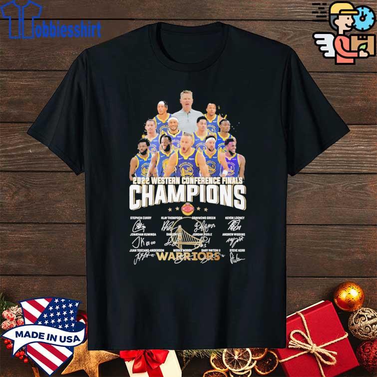 2022 Western Conference Champions Warriors Sign T-shirt