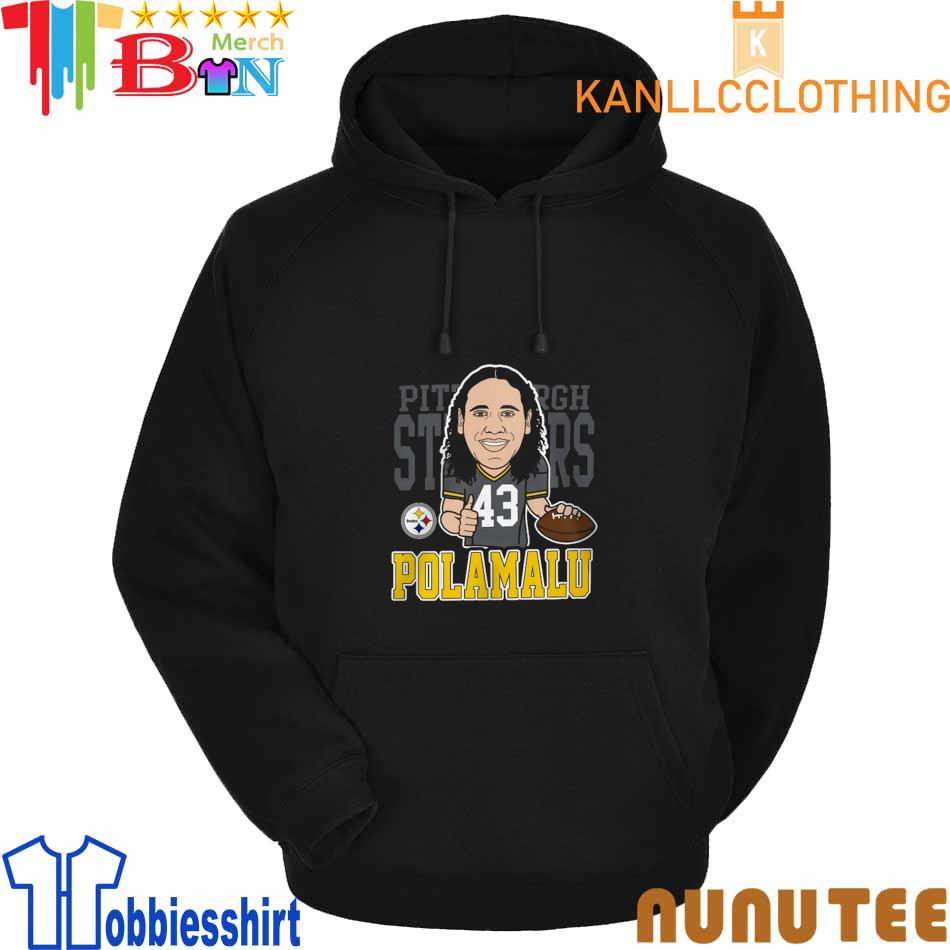 Nfl Troy Polamalu Pittsburgh Steelers Mitchell Ness Caricature Graphic  T-Shirt, hoodie, sweater, long sleeve and tank top