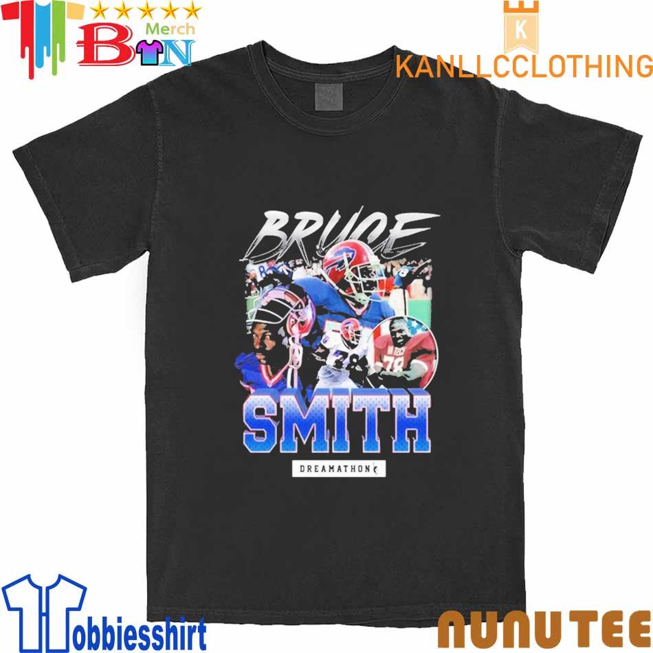 Bruce Smith Dreamathon Vintage 90s Football T-Shirt - Ink In Action