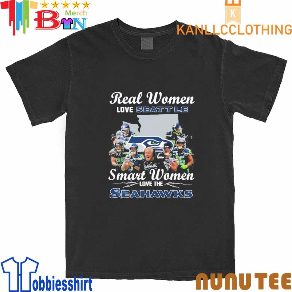 2022 Real Women Love Seattle Smart Women Love The Seahawks Shirt