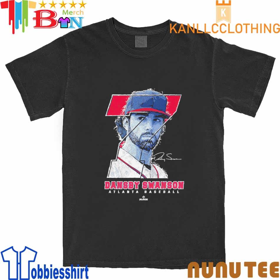 Dansby Swanson Signature Atlanta Abstract An American baseball T-Shirt -  Teefefe Premium ™ LLC