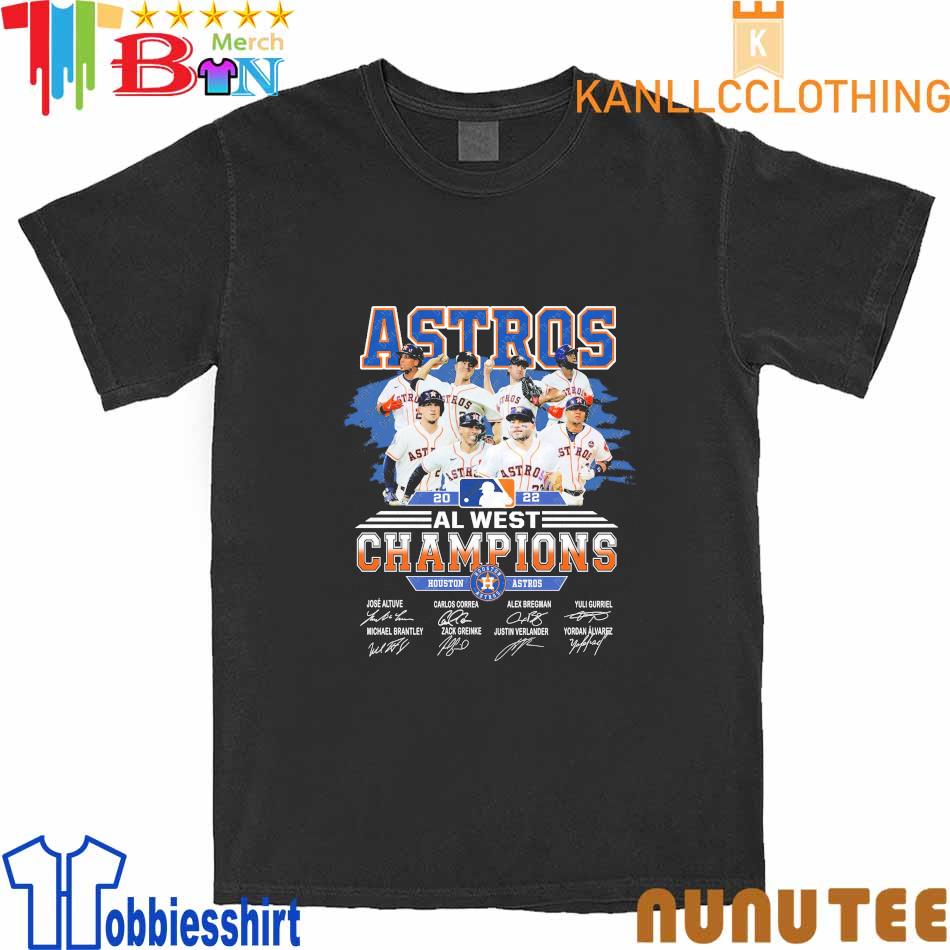 Houston Astros team 2022 Al west Champions signatures shirt, hoodie,  sweater, long sleeve and tank top