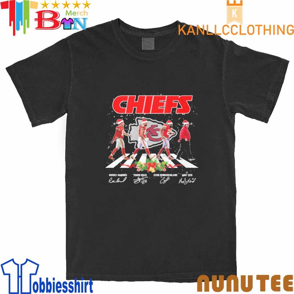 Santa Hat Kansas City Chiefs Christmas Abbey Road Signatures Christmas 2022 shirt