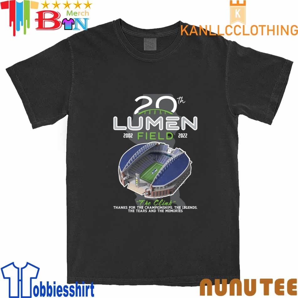 Seattle Seahawks 20th 2002-2022 Lumen Field the Clink shirt