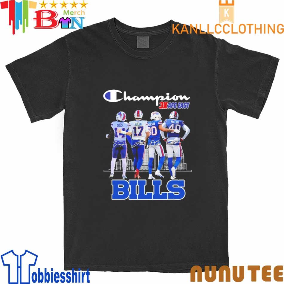 Buffalo Bills Champions 3X Afc East Bills City Signatures T-Shirt