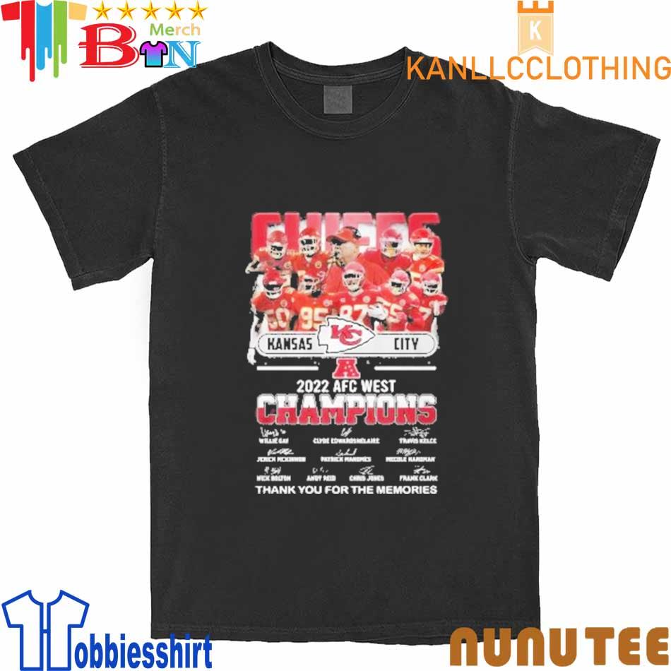 Kansas City Chiefs 2022 AFC Champions thank you for the memories signatures  Shirt, hoodie, longsleeve tee, sweater