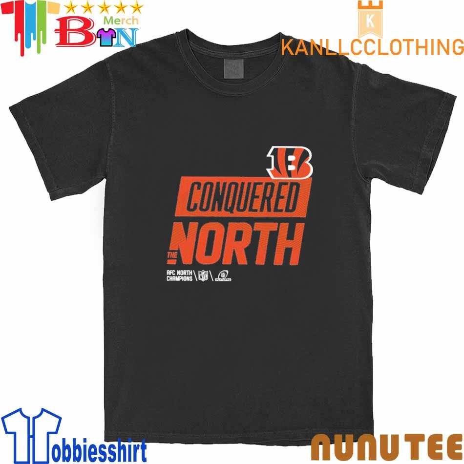 Conquered the north afc north champions bengals shirt, hoodie, sweater,  long sleeve and tank top