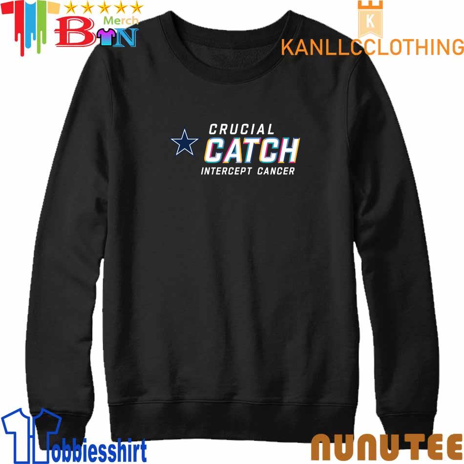 Women's Dallas Cowboys Crutial Catch Long Sleeve Breast Cancer Shirt