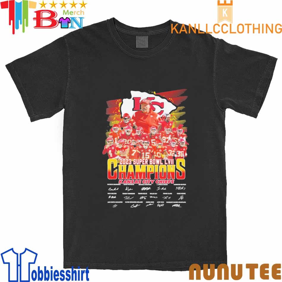 Kansas City Chiefs 2023 Super Bowl LVII 57 Champs 2 Sides T-Shirts Funny  Gift