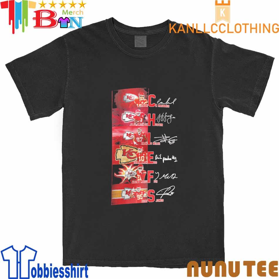 Kansas City Chiefs Mahomes Huster Kelce Pacheco Mcduffie and Jones  signatures Super Bowl LVI shirt, hoodie, sweater, long sleeve and tank top