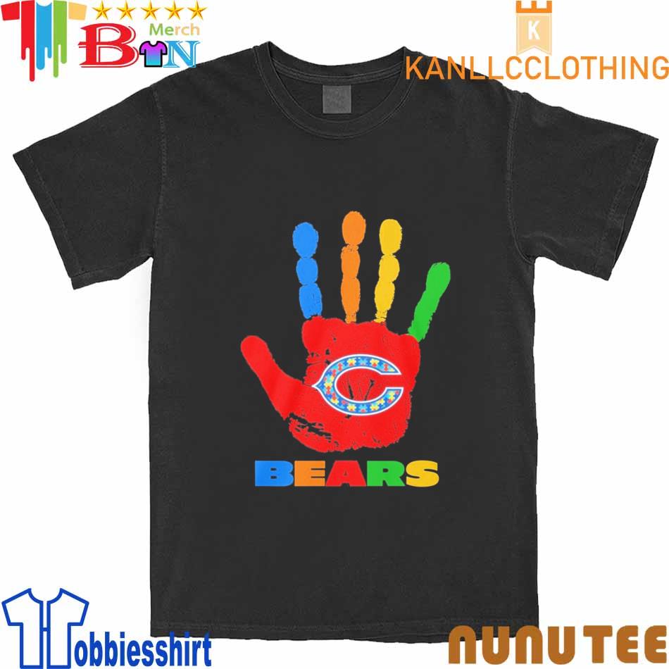Chicago Bears hand autism 2023 shirt