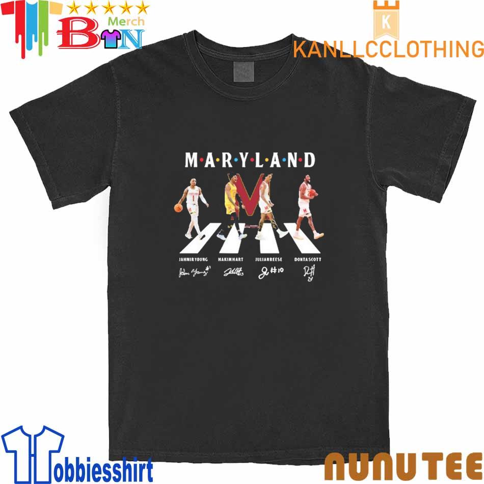 maryland Terrapins Young Mart Julian Reese and Scoot Abbey Road signatures shirt