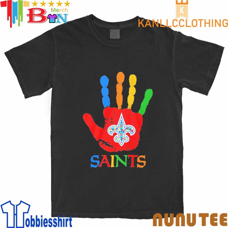 New Orleans Saints hand autism 2023 shirt