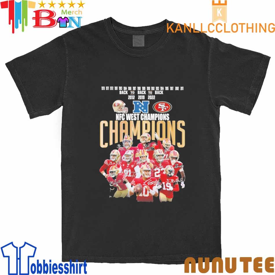 NFC West Champions San Francisco 49ers Signatures 2023 shirt, hoodie,  sweater, long sleeve and tank top