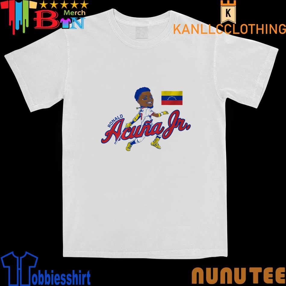 Men' atlanta Braves Ronald Acuña Jr Venezuela Caricature shirt