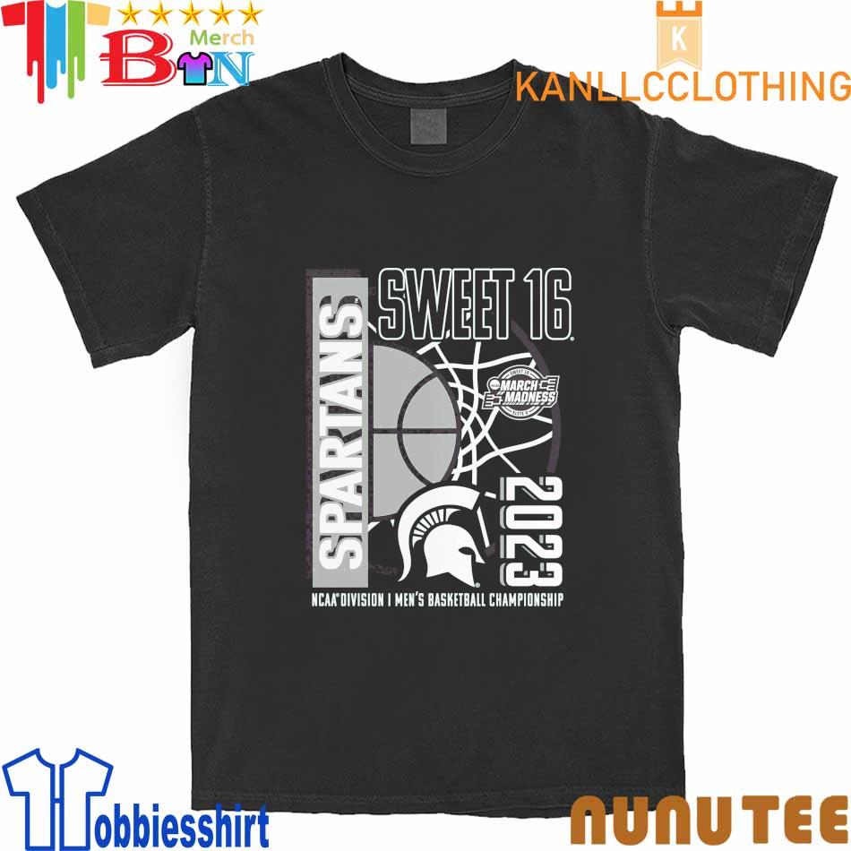 The Team Sports Michigan State Spartans Sweet 16 March Madness 2023 shirt