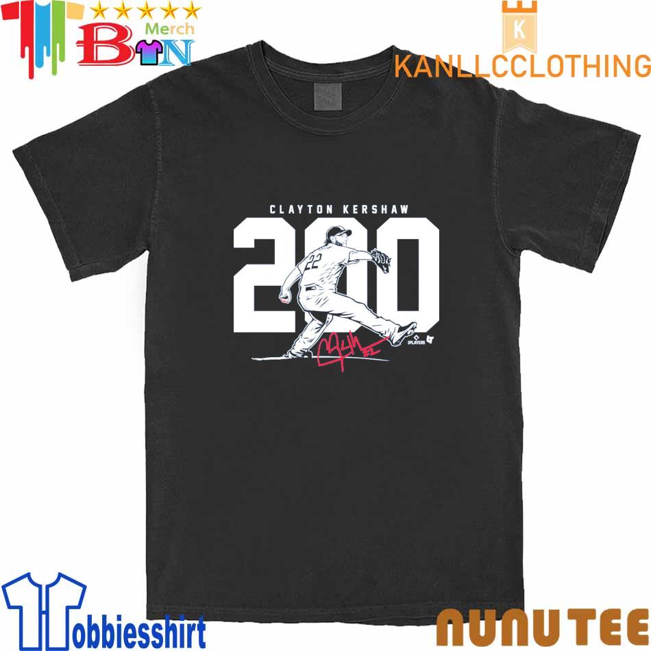 Clayton kershaw 200 signature shirt, hoodie, sweater, long sleeve and tank  top