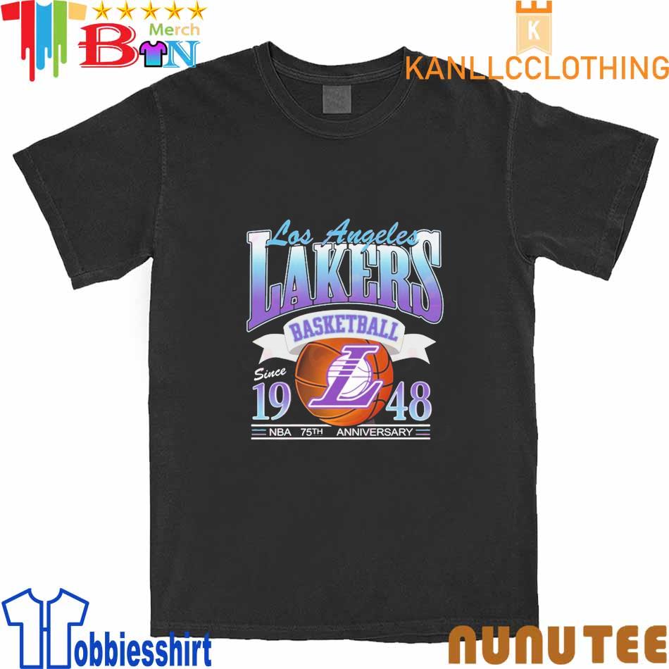 Los angeles Lakers basketball since 1948 NBA 75th anniversary shirt,  hoodie, sweater, long sleeve and tank top