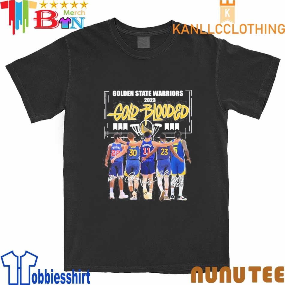 Golden State Warriors Team Basketball 2023 Gold Blooded Signatures shirt,  hoodie, sweater, long sleeve and tank top