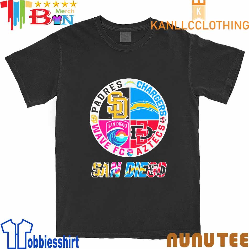 2023 San Diego Sports Teams Shirt Padres Chargers Aztecs And Wave Fc -  Shibtee Clothing