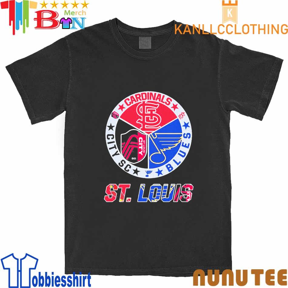 St Louis sport teams Louis City SC St Louis Blues and St Louis Cardinals  shirt, hoodie, sweater, long sleeve and tank top