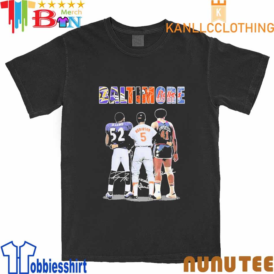 Baltimore Ravens Lewis Orioles Robinson Bullets Unselo T Shirt -  Reallgraphics