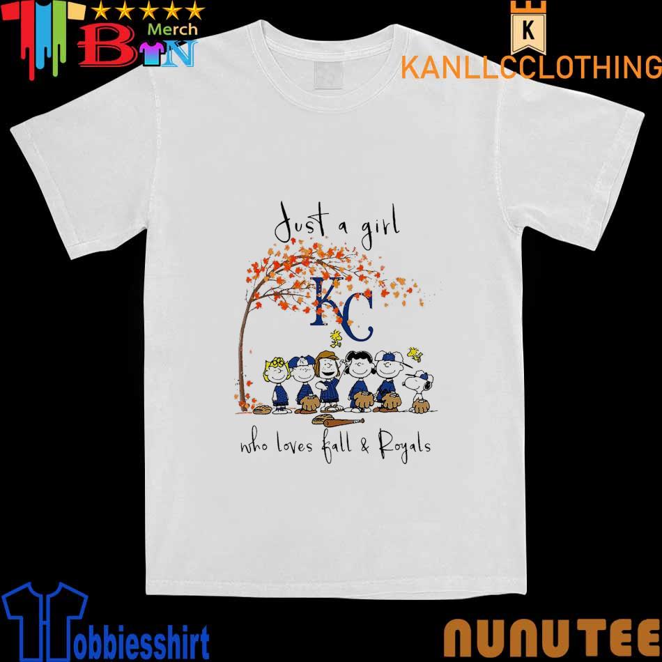 The Peanuts Just A Girl Who Loves Fall Kansas City Royals Shirt, hoodie,  sweater, long sleeve and tank top