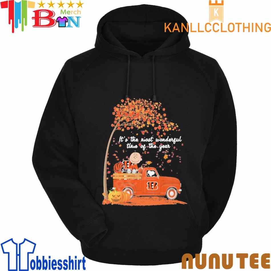 Official cincinnati Bengals Snoopy It's The Most Wonderful Time Of The Year  Shirt, hoodie, sweater, long sleeve and tank top