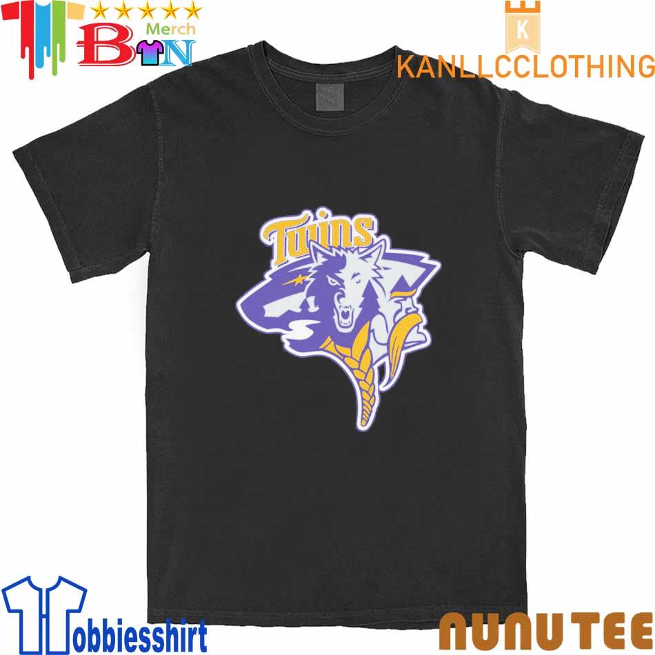 Official minnesota Vikings Wild Twins Timberwolves logo mashup shirt,  hoodie, sweater, long sleeve and tank top