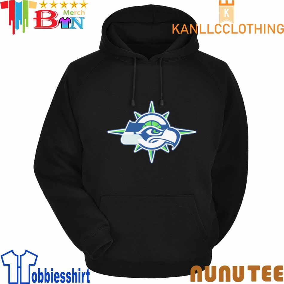 Seattle Seahawks Mariners logo mashup shirt, hoodie, longsleeve