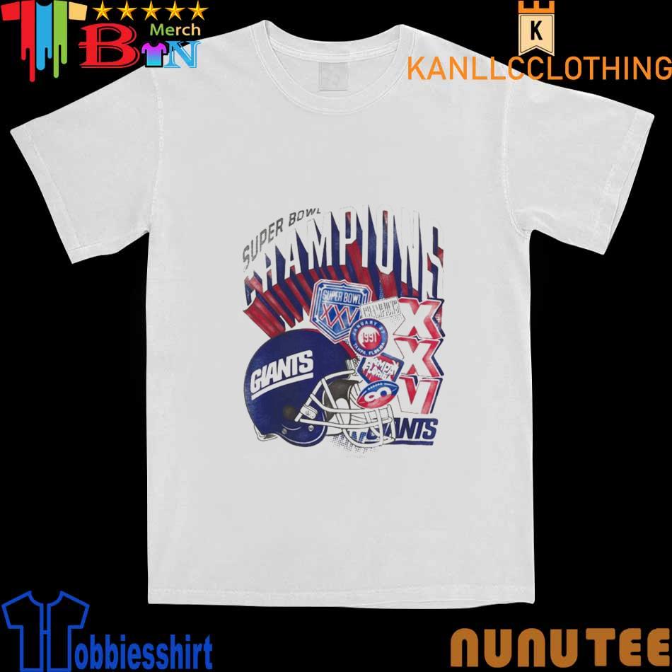 Original New York Giants 4 Time Super Bowl Champions T-shirt