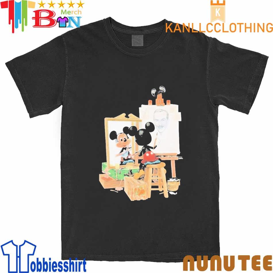 Walt Disney And Mickey Mouse Self Portrait Shirt - Bring Your