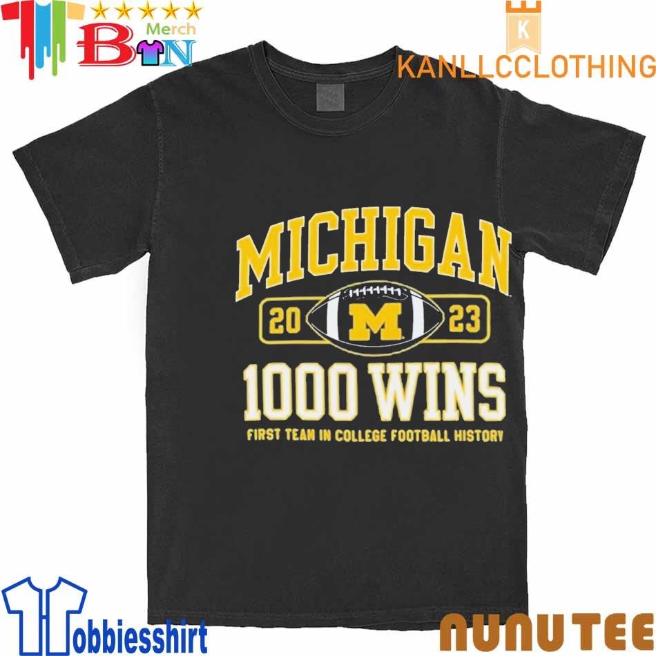 Michigan Wolverines Champion Football 1000 Wins Shirt