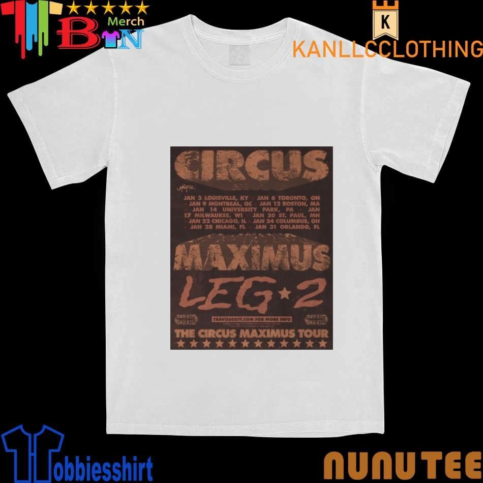 Travis Scott Utopia Circus Maximus Tour Leg 2 Shirt