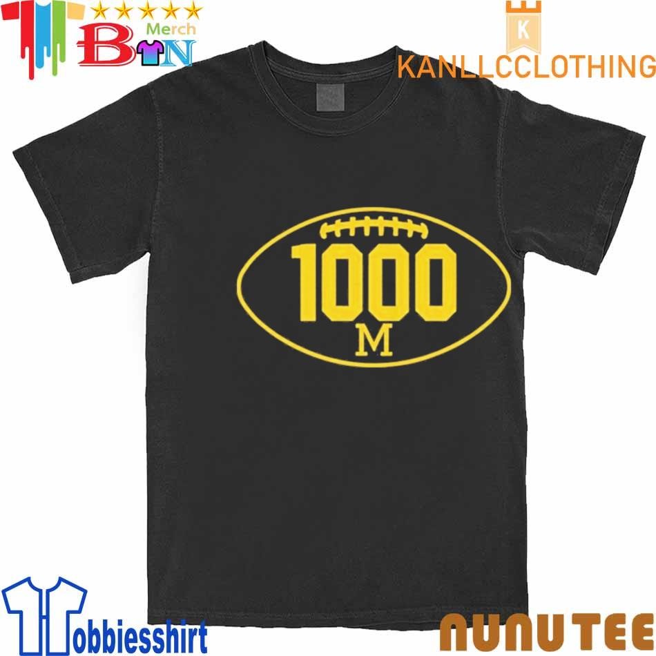 University Of Michigan Football 1000 Wins Logo Shirt