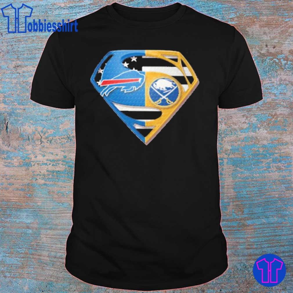 Buffalo Bills And Buffalo Sabres Inside Superman Logo t-shirt by